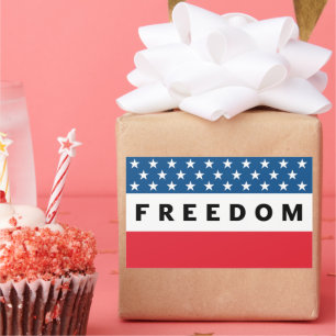 Sticker Rectangulaire Liberté Un Véritable Patriote