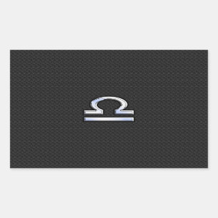 Sticker Rectangulaire Libra Zodiac Connexion sur le décor de peau de ser