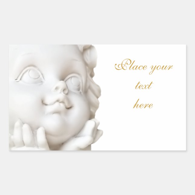 Sticker Rectangulaire Ligne blanche (Devant)