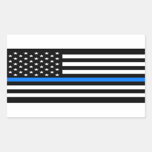 STICKER RECTANGULAIRE "LIGNE BLEUE MINCE"