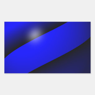 Sticker Rectangulaire Ligne Bleue Mince Un-d'un-un-un-un