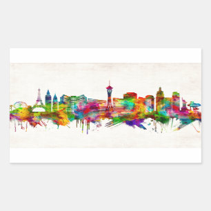 Sticker Rectangulaire Ligne d'atterrissage de Las Vegas