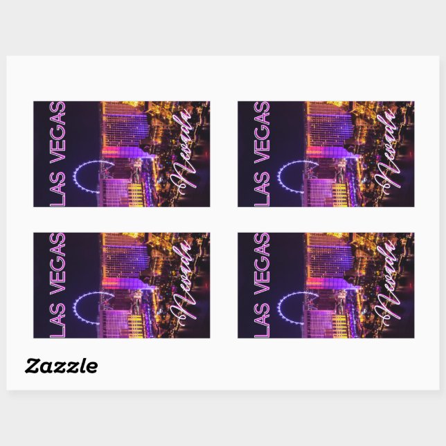 Sticker Rectangulaire Ligne d'atterrissage de Las Vegas (Feuille)