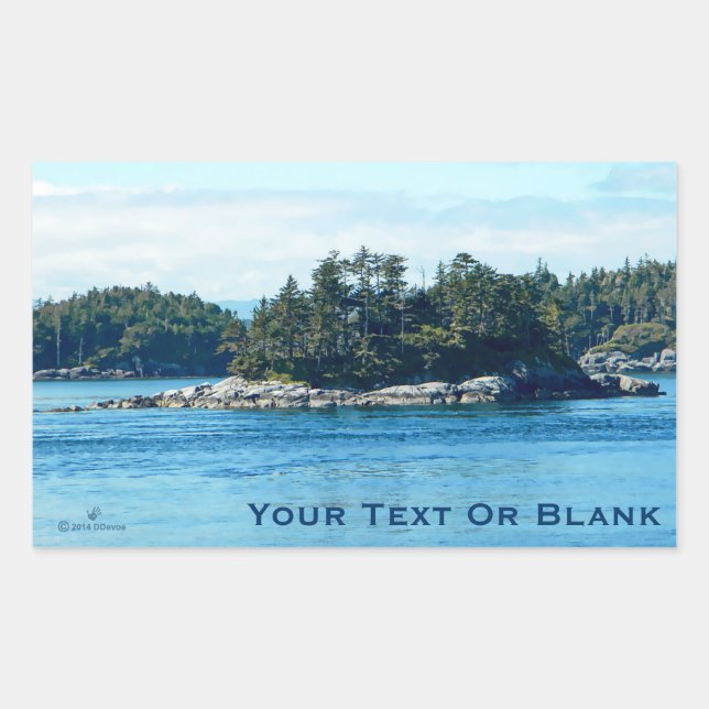 Sticker Rectangulaire L'île de Salish (Devant)