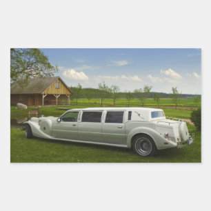 Sticker Rectangulaire limousine légère dans le pré