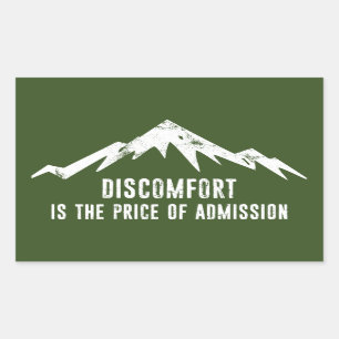 Sticker Rectangulaire L'Inconfort Est Le Prix De L'Admission