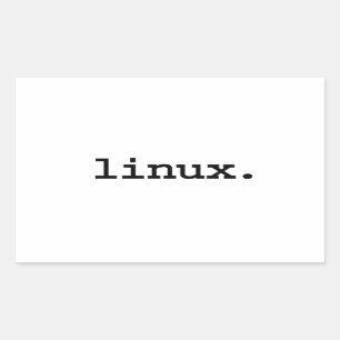 Sticker Rectangulaire linux.