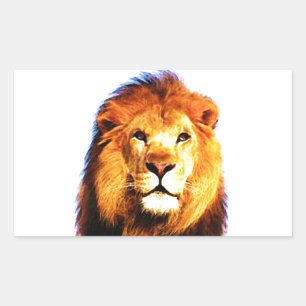 Sticker Rectangulaire Lion