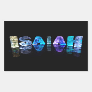 Sticker Rectangulaire L'Isaïe nommé dans 3D s'allume (la photographie)