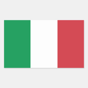 Sticker Rectangulaire L'Italie - drapeau national italien