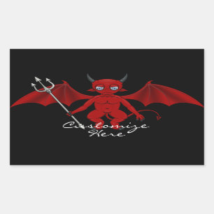 Sticker Rectangulaire Little Red Devil Thunder_Cove