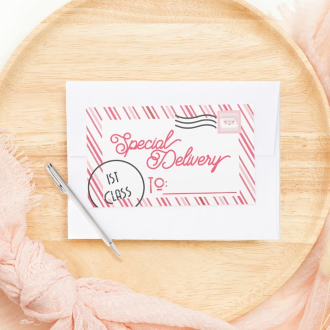 Sticker Rectangulaire Livraison spéciale Festif Cadeau de Noël (Créateur téléchargé)