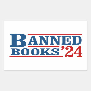 Sticker Rectangulaire Livres interdits 2024