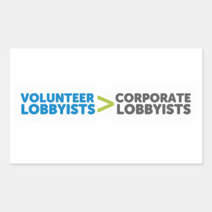 Sticker Rectangulaire Lobbyistes bénévoles > Lobbyistes d'entreprise