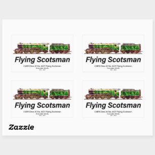 Sticker Rectangulaire Locomotive à vapeur Flying Scotsman anglais