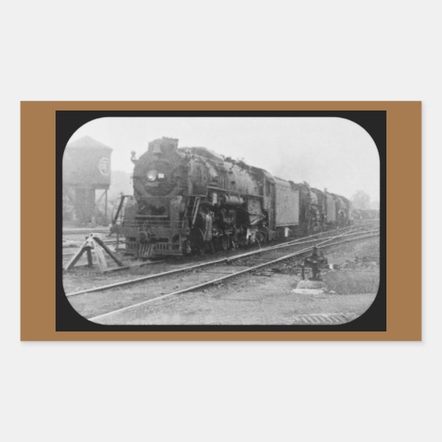 Sticker Rectangulaire Locomotive terminale de chemin de fer de Detroit (Devant)