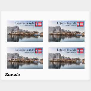 Sticker Rectangulaire Lofoten Norvège