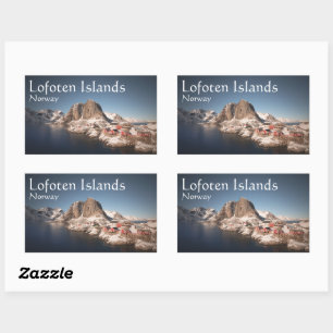 Sticker Rectangulaire Lofoten Norvège Souvenir