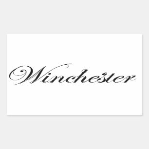 Sticker Rectangulaire Logo classique de Winchester de style