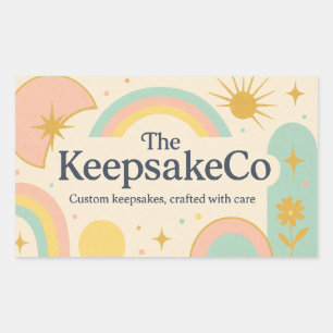 Sticker Rectangulaire Logo de Keepsaké Co.