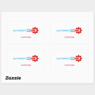 Sticker Rectangulaire Logo d'engrenage automobile
