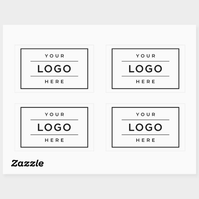 Sticker Rectangulaire Logo d'entreprise personnalisé (Feuille)