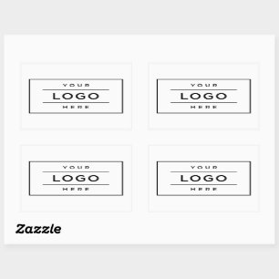 Sticker Rectangulaire Logo d'entreprise personnalisé