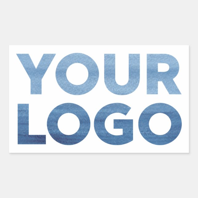 Sticker Rectangulaire Logo d'entreprise personnalisé (Devant)