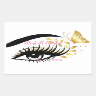 Sticker Rectangulaire Logo des cils