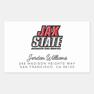 Sticker Rectangulaire Logo d'état de Jacksonville State University JAX S