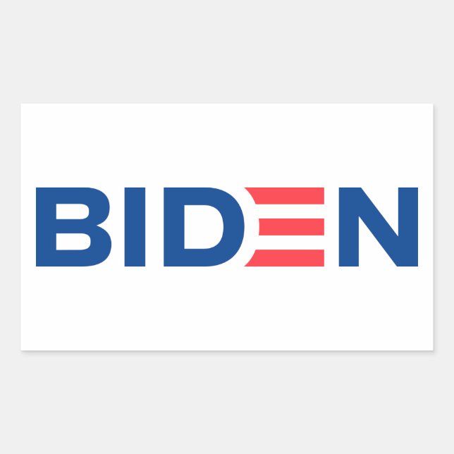 Sticker Rectangulaire Logo Joe Biden (Devant)