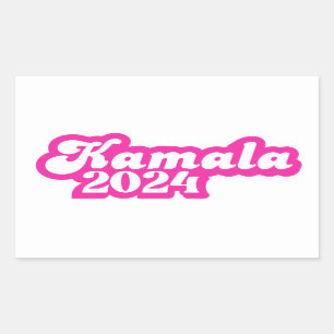 Sticker Rectangulaire Logo Kamala Harris girly Pink 2024