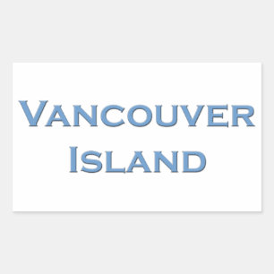 Sticker Rectangulaire Logo texte de l'île de Vancouver