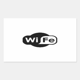 Sticker Rectangulaire Logo WiFe Cadeau de Saint Valentin