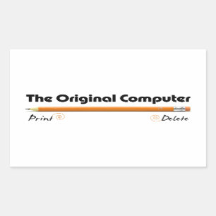 Sticker Rectangulaire L'ordinateur d'origine
