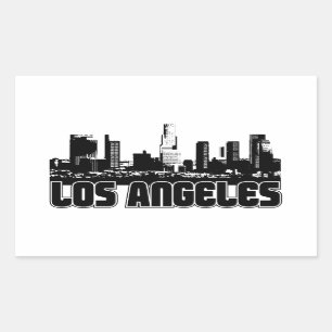Sticker Rectangulaire Los Angeles Skyline