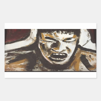 Sticker Rectangulaire Loup