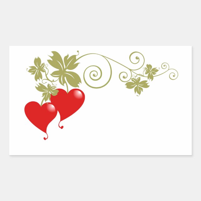 Sticker Rectangulaire Love Fruit (Devant)