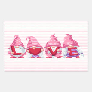 Sticker Rectangulaire Love Gnomes Saint-Valentin