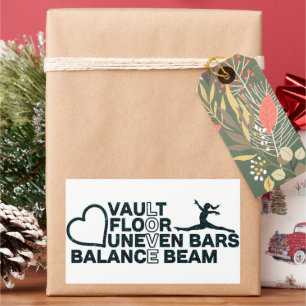 Sticker Rectangulaire Love Vault plancher Barres non-neven Balance poutr