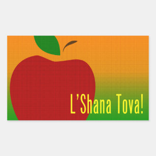 Sticker Rectangulaire L'Shana Tova Apple