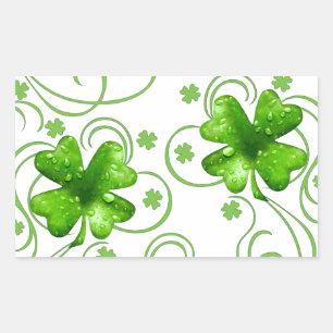 Sticker Rectangulaire Lucky Shamrock Keepsaké