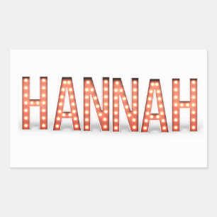 Sticker Rectangulaire Lumières du marquee Hannah