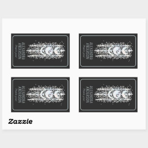 Sticker Rectangulaire Lune céleste Phases mystique Holistique Spirituell