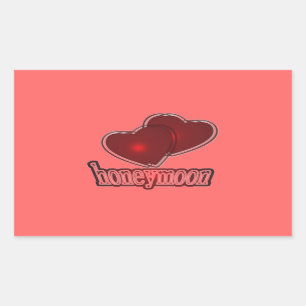 Sticker Rectangulaire Lune de miel