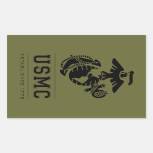 Sticker Rectangulaire L'usmc a établi 1775