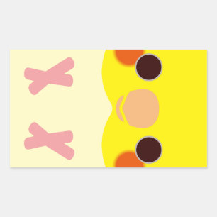 Sticker Rectangulaire Lutino Cockatiel