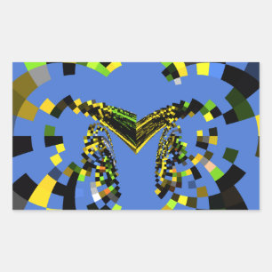 Sticker Rectangulaire M Bleu