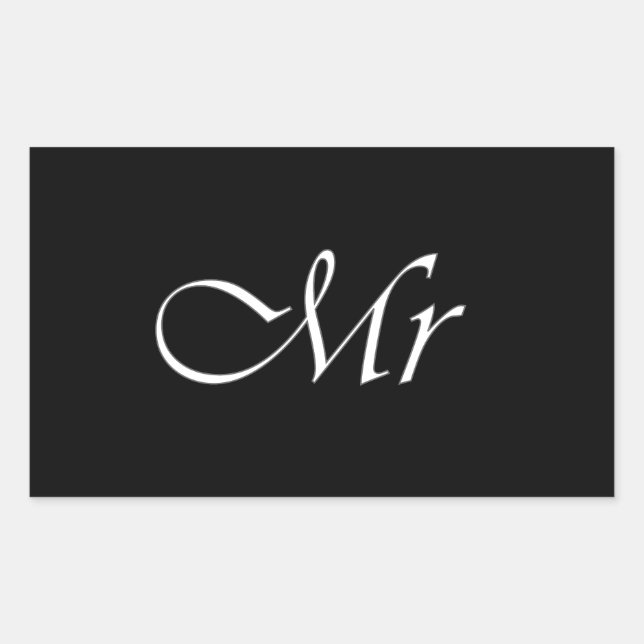 Sticker Rectangulaire M. Monogram (Devant)