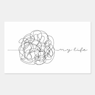 Sticker Rectangulaire Ma vie